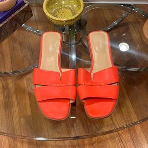 Orange Nine West Sandals